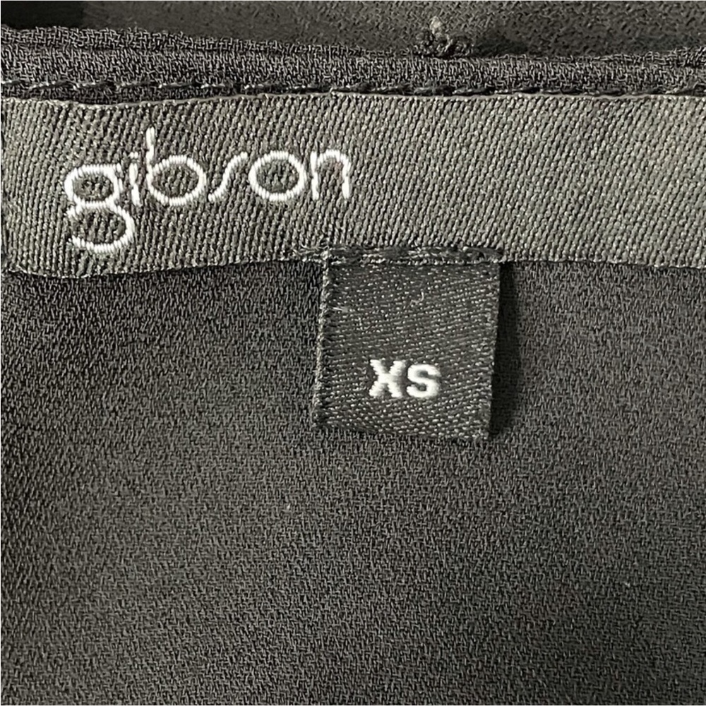 Gibson Swiss Dot Sheer Black Blouse - Picture 6 of 6
